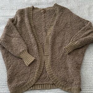 Free Press Textured Dark Gray Cardigan